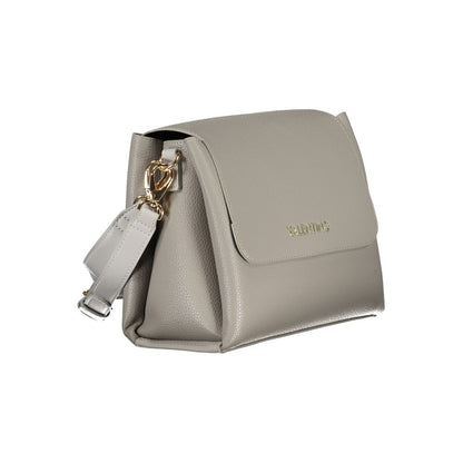 Grigio Polyurethane Woman Handbag