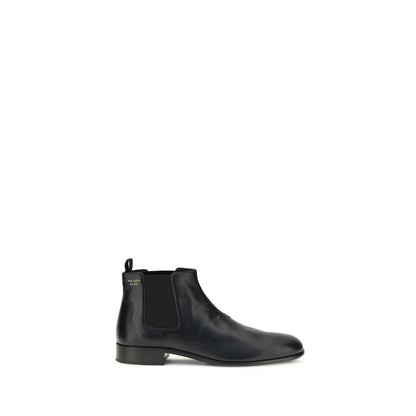 Black Goatskin Ankle Boots