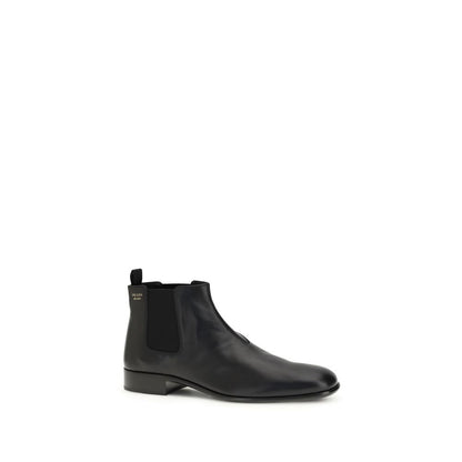 Black Goatskin Ankle Boots