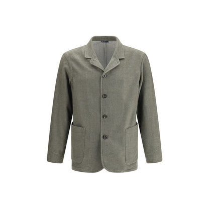Green Fleece Wool Coat