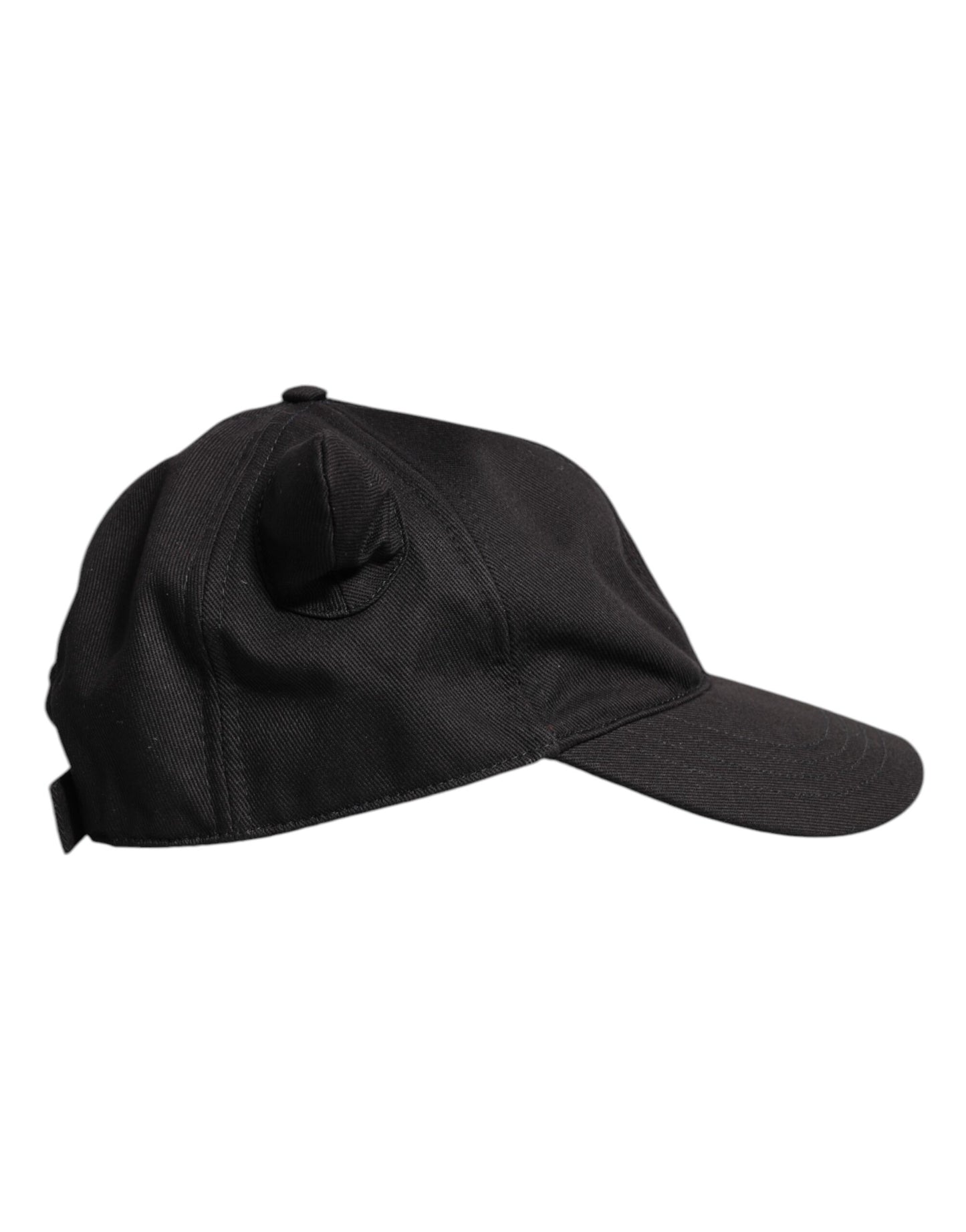 Black Cotton Logo Patch 6 Panels Baseball Cap Hat