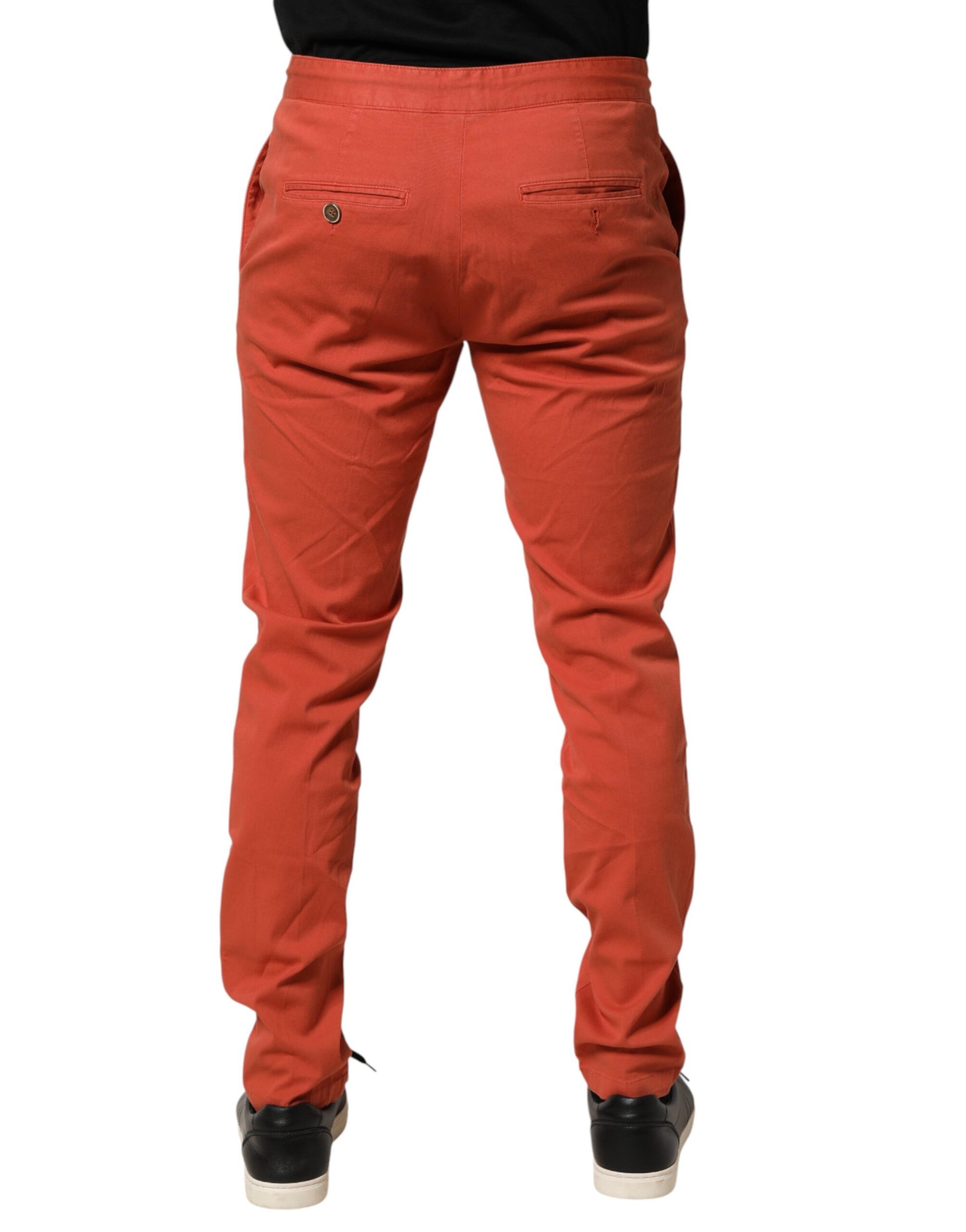 Orange Skinny Fit Men Chino Trouser Pants