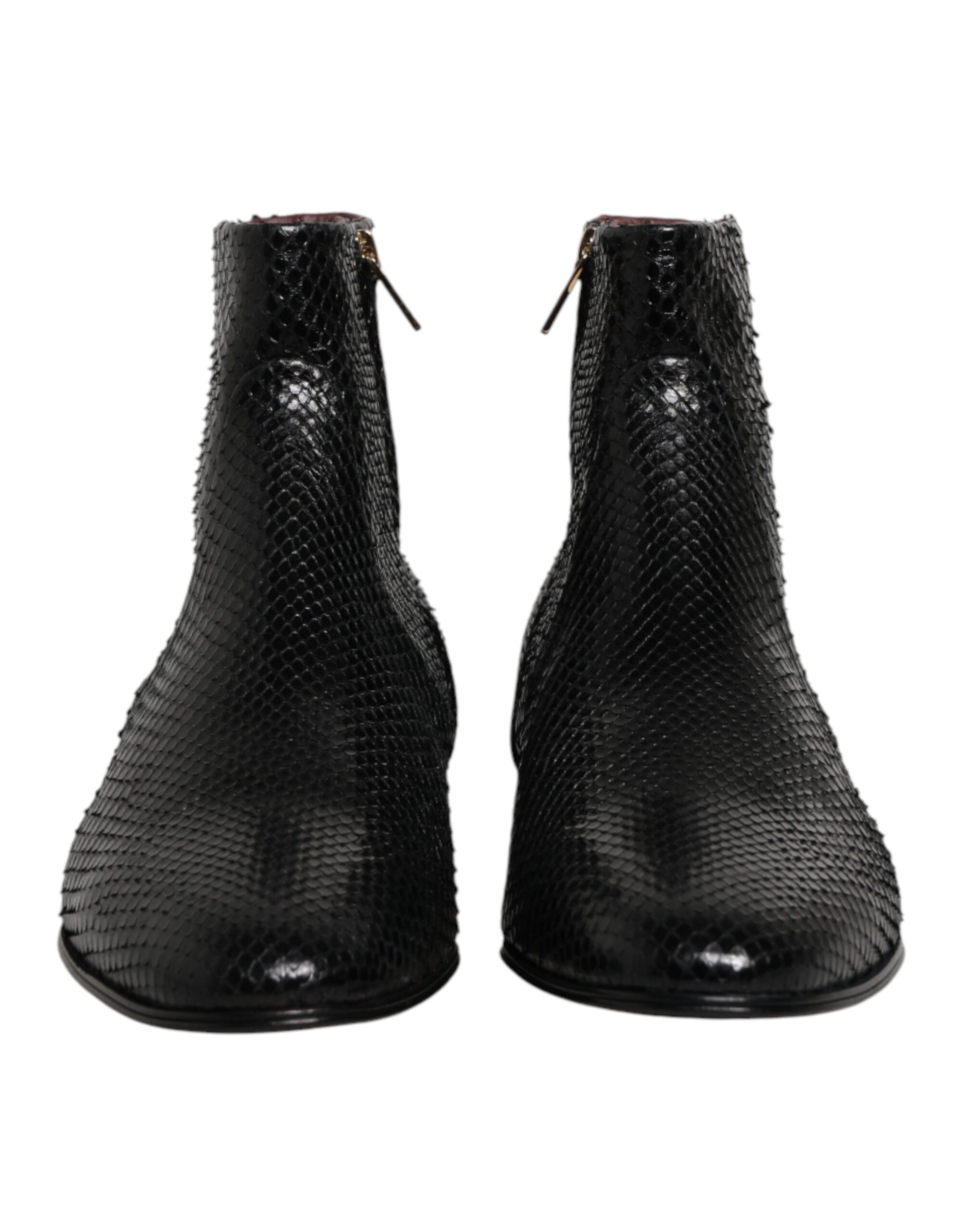 Black Leather Chelsea Short Ankle Boots  Shoes