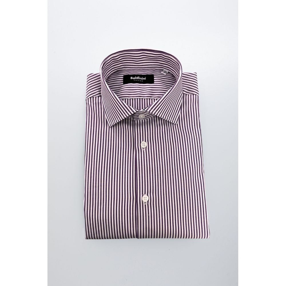 Purple Cotton Men Shirt