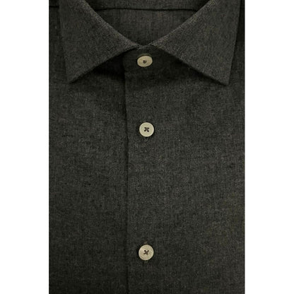 Gray Cotton Men Shirt