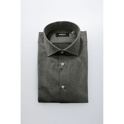 Gray Cotton Men Shirt