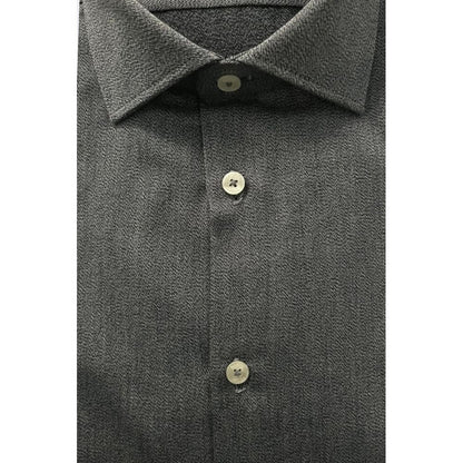 Gray Cotton Men Shirt