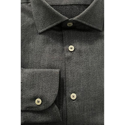 Gray Cotton Men Shirt