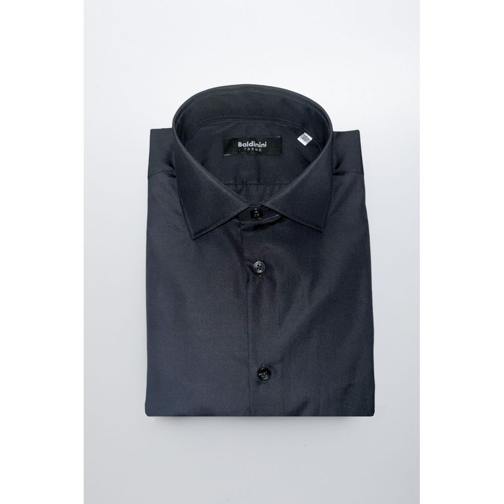 Black Cotton Men Shirt