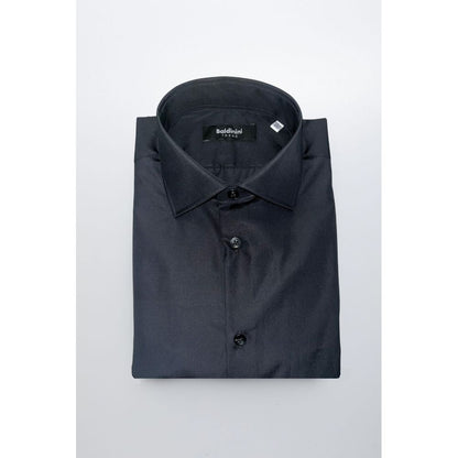 Black Cotton Men Shirt