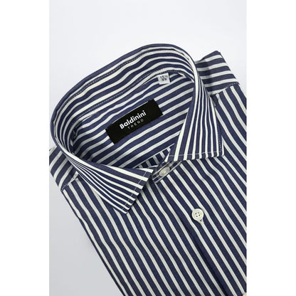 Blue Cotton Men Shirt