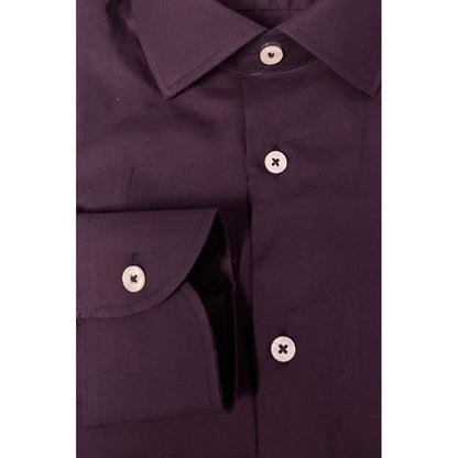 Purple Cotton Men Shirt