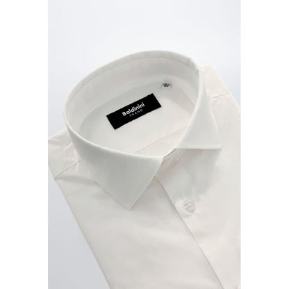 White Cotton Men Shirt