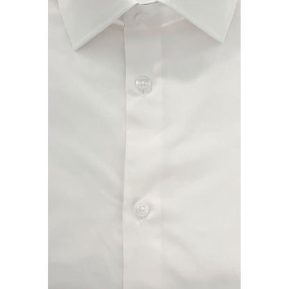 White Cotton Men Shirt