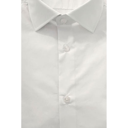 White Cotton Men Shirt