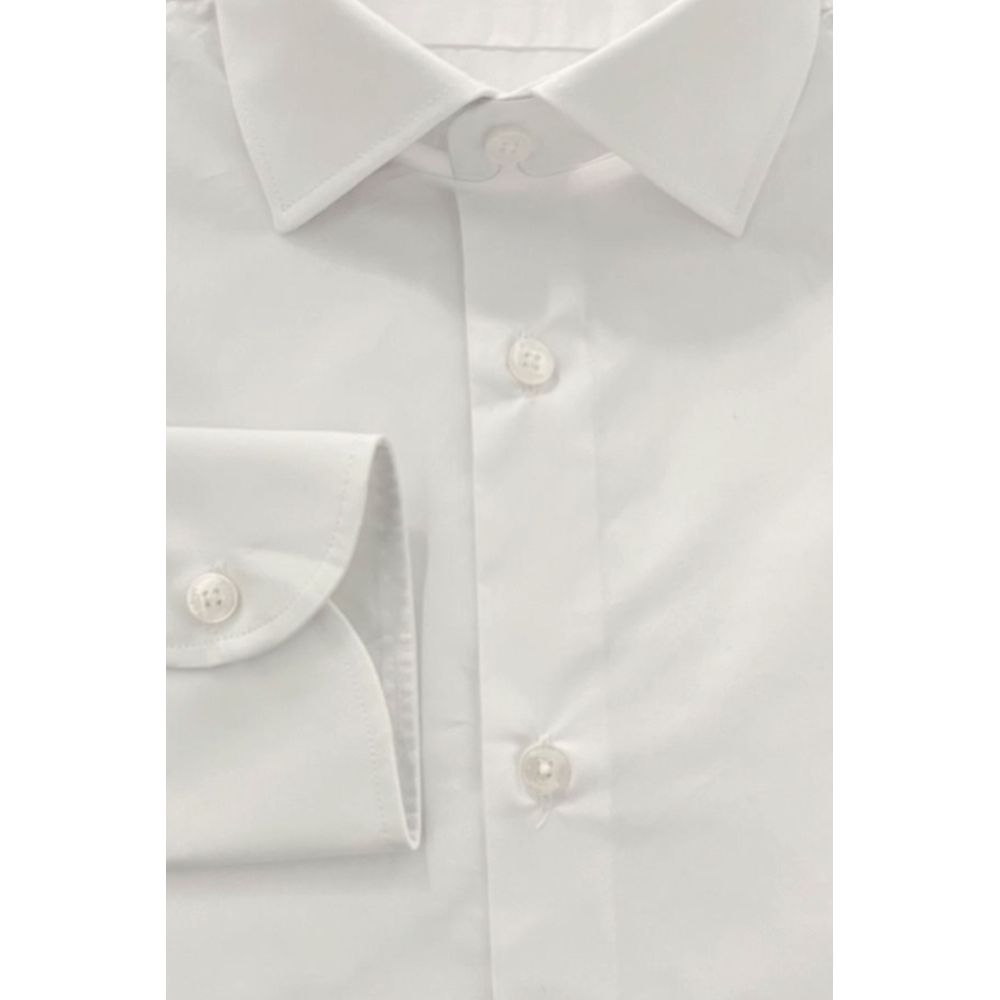 White Cotton Men Shirt