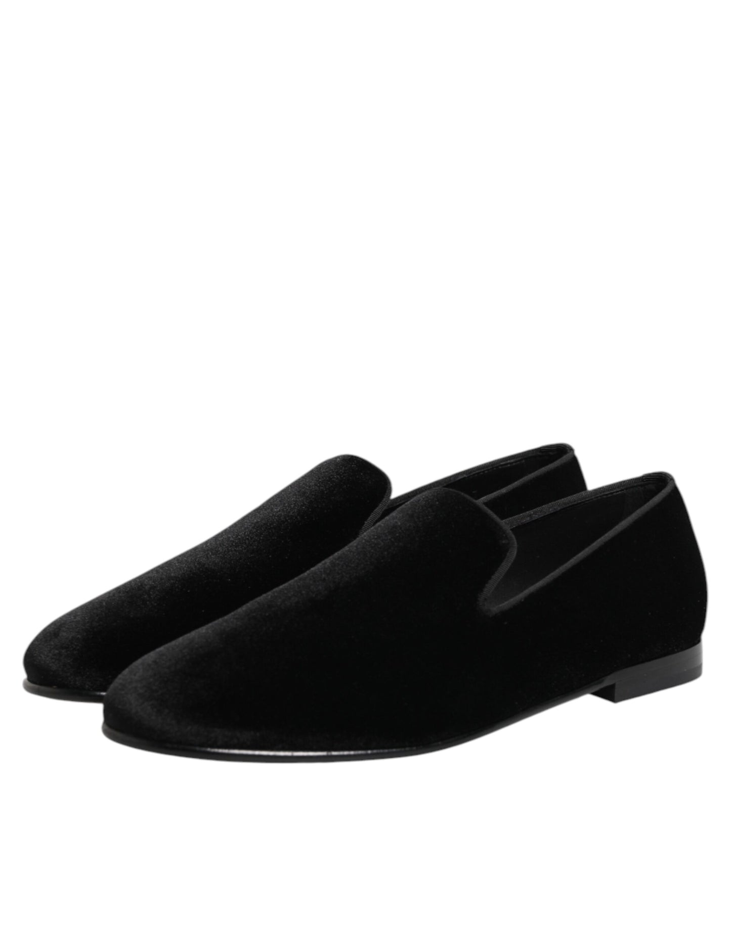 Black Leather Suede Slip On Loafers Dress Shoes