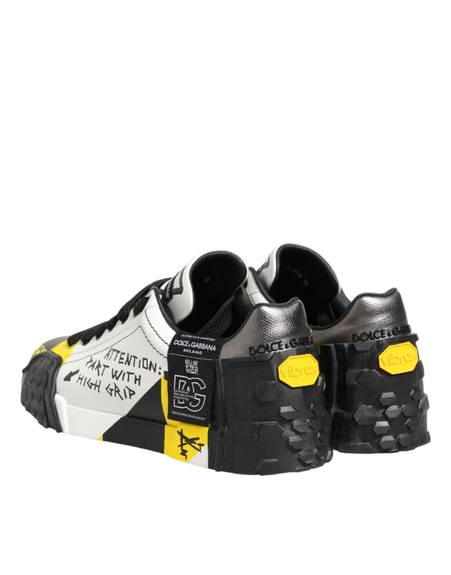 Multicolor Leather Graffiti Low Top Sneakers Shoes