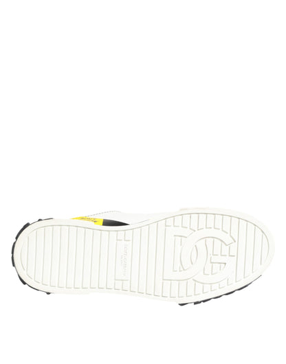 Multicolor Leather Graffiti Low Top Sneakers Shoes