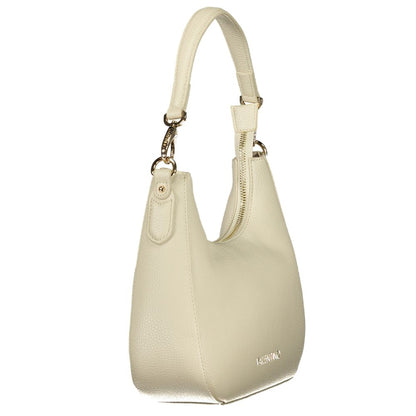 Beige Polyurethane Women Handbag