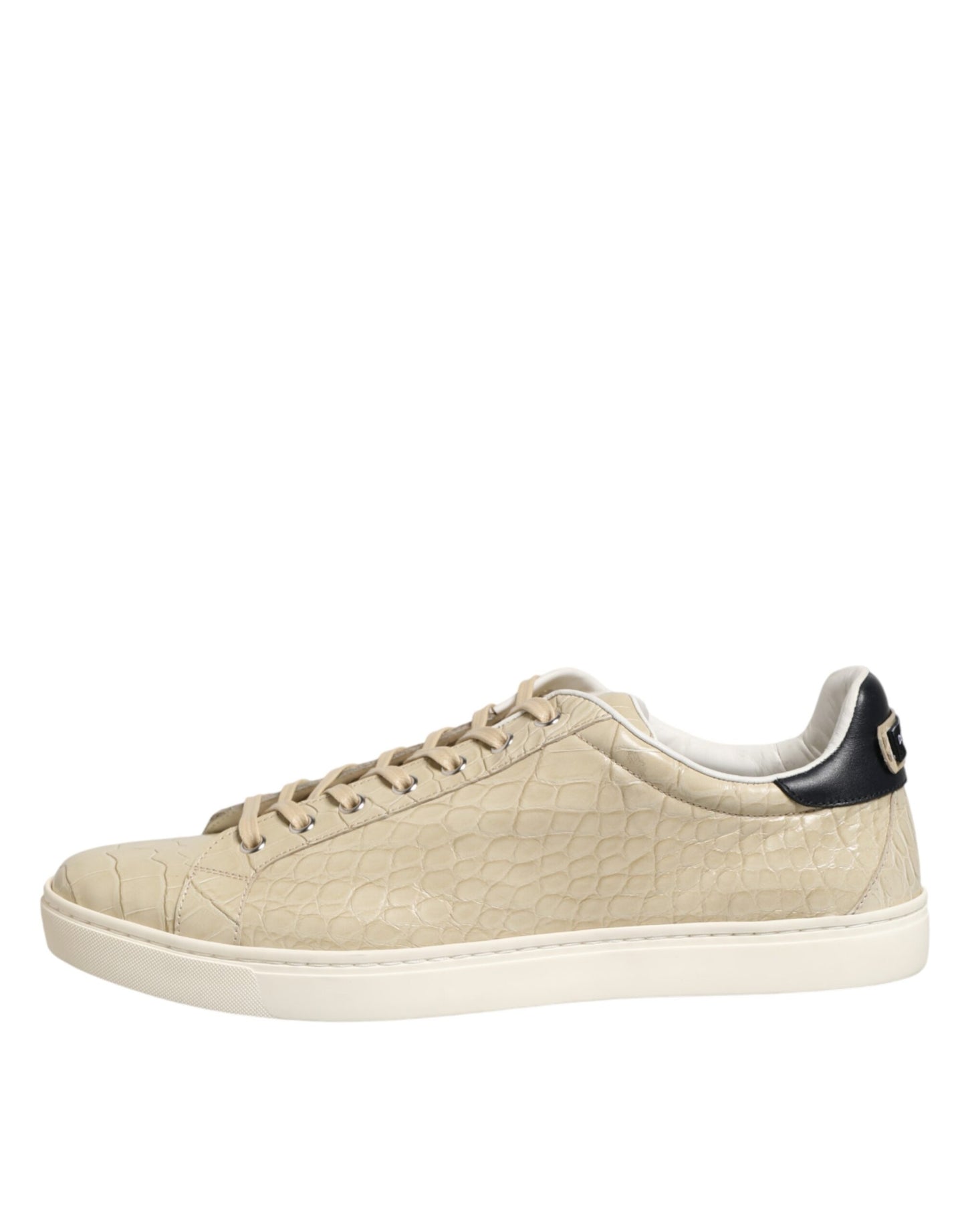 Beige London Low Top Leather Sneakers Shoes