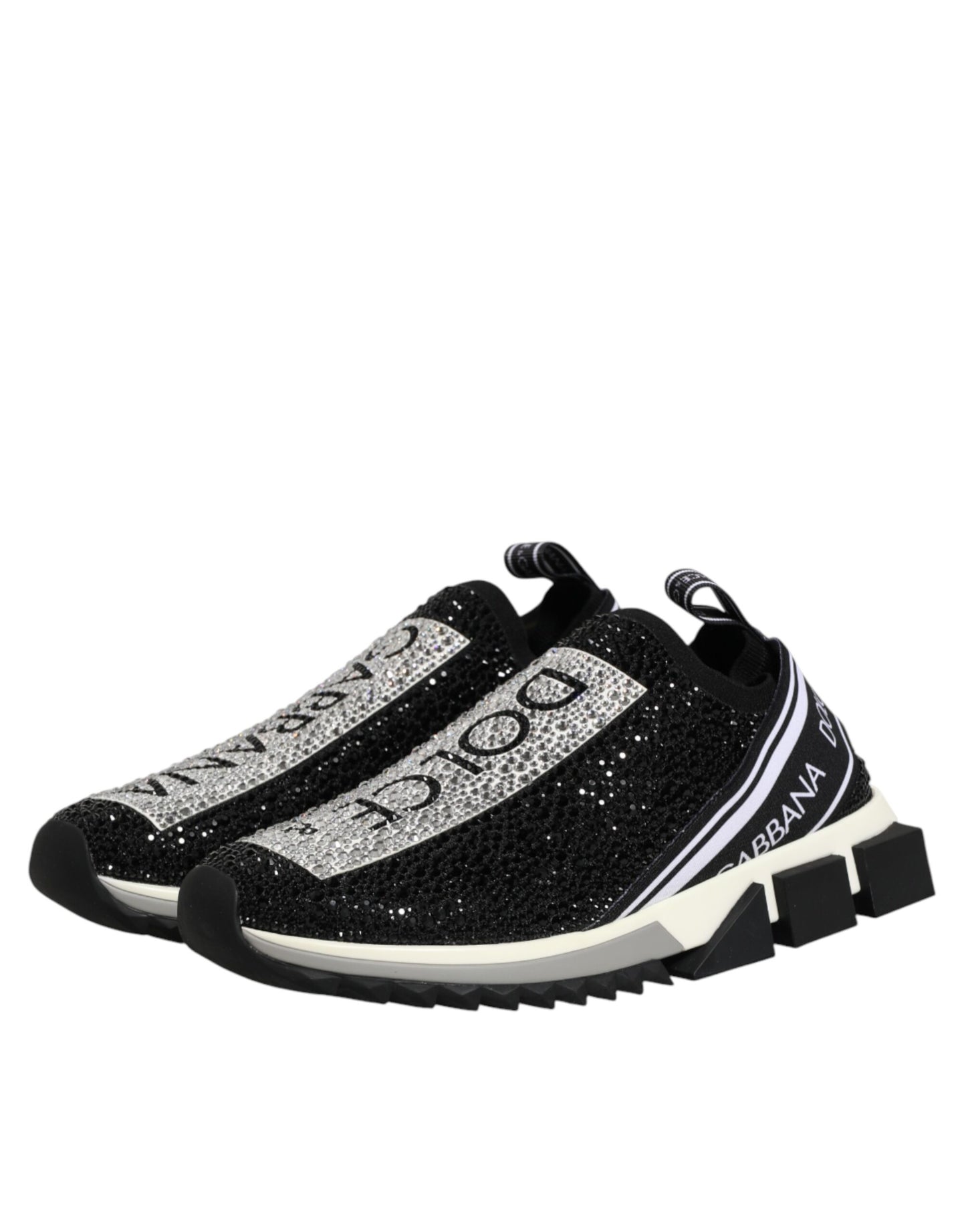 Black Strass Slip On Men Sorrento Sneakers Shoes