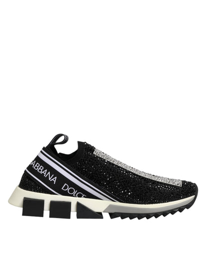 Black Strass Slip On Men Sorrento Sneakers Shoes