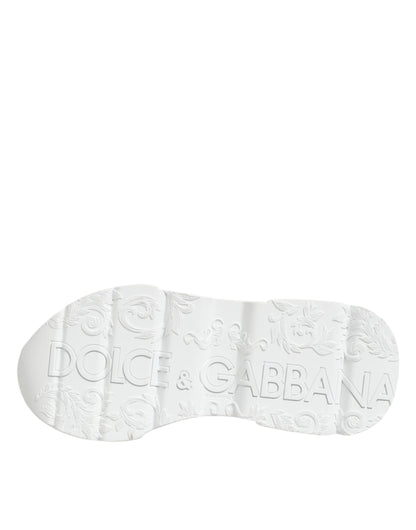 White Leather Daymaster Low Top Sneakers Shoes