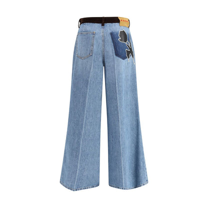 Light Blue Cotton High-Waisted Jean