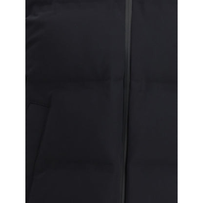 Black Polyester Full-Length Jacket