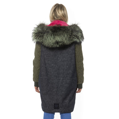 Gray Leather Women Bomber Jacket