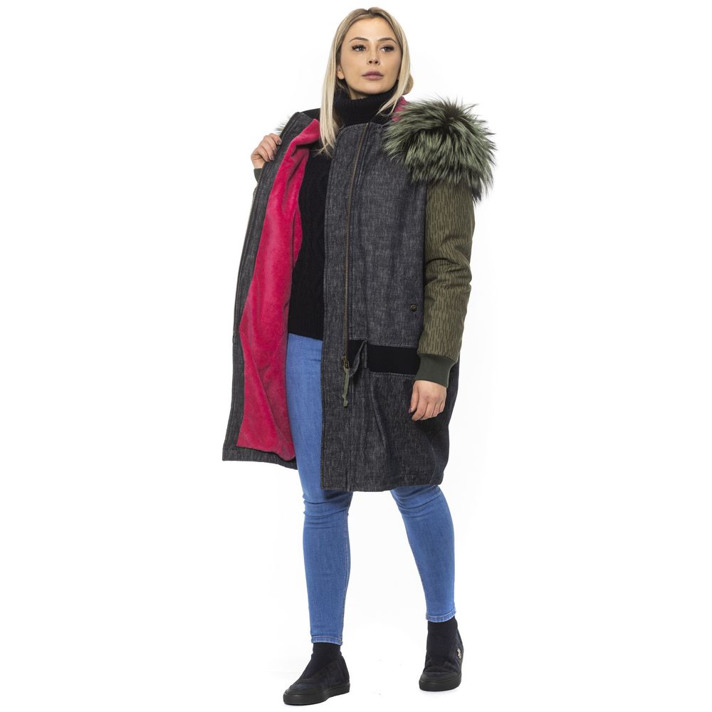 Gray Leather Women Bomber Jacket