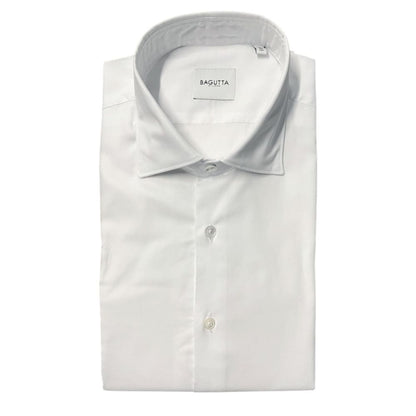 White Cotton Men Shirt