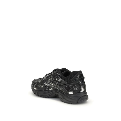 Black Polyethylene Athletic Sneakers