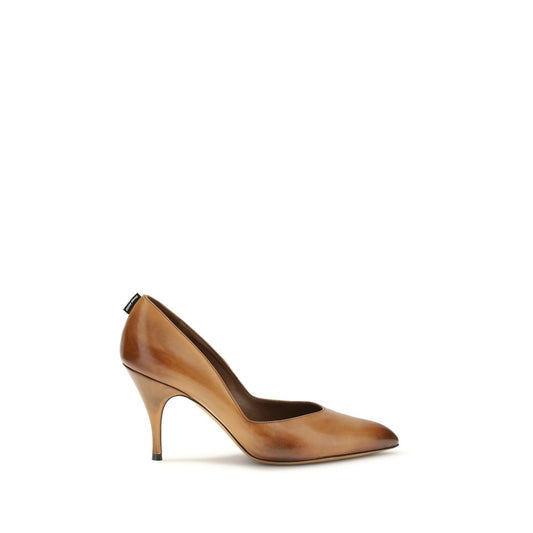 Beige Calf Leather Bos Taurus Pumps