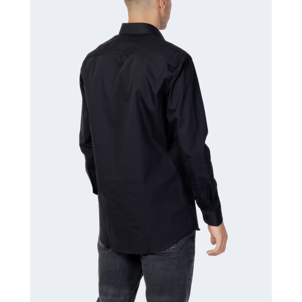 Black Cotton Dress Shirt