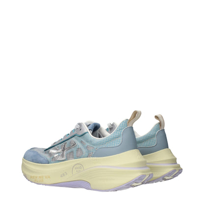 Light Blue Fabric Sneakers