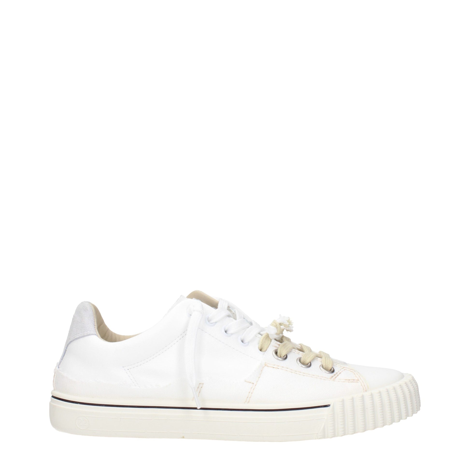 White Leather Low Top Sneakers