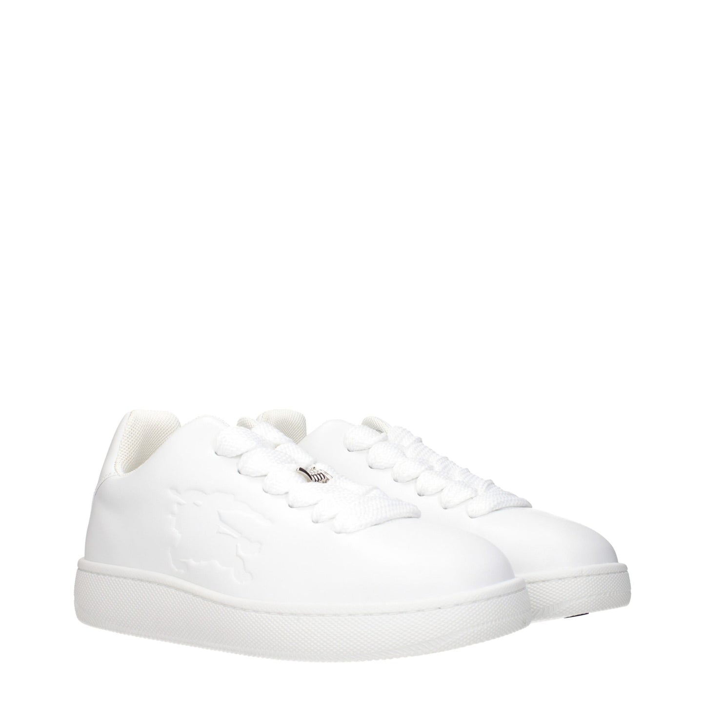 White Leather Low Top Sneakers