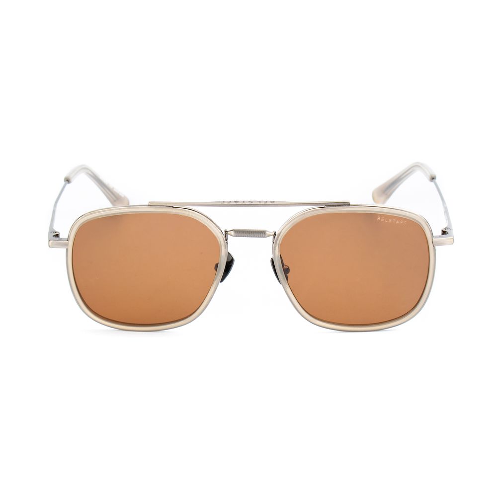 Brown Stainless Steel Sunglasses