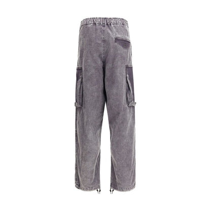 Black Cotton Cargo Pants