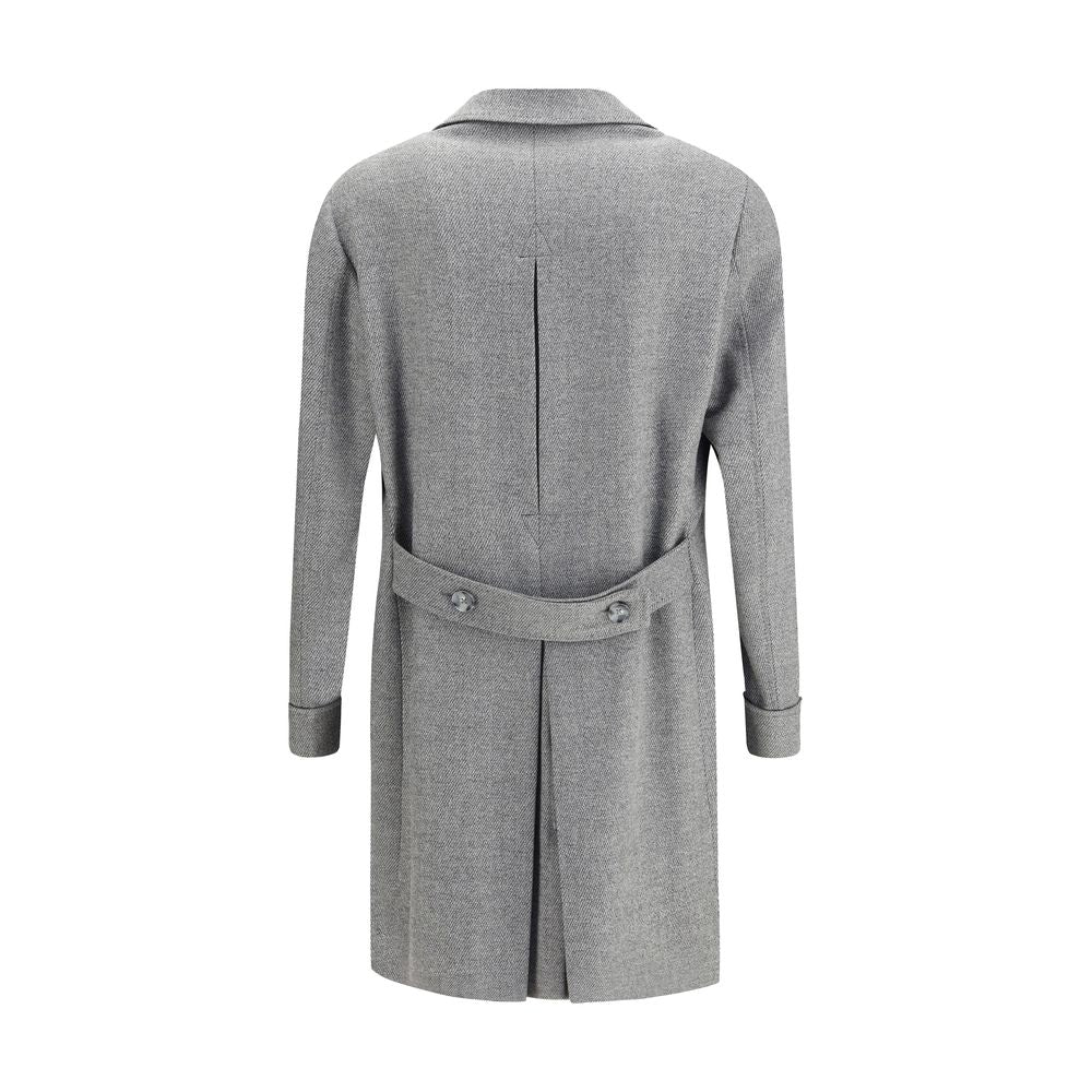 Gray Fleece Wool Coat