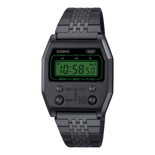 Black Stainless Steel Digital Watch