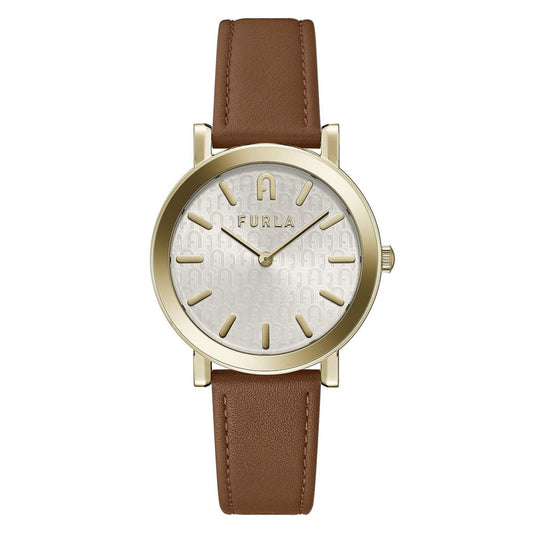 Brown Leather Dress Watch