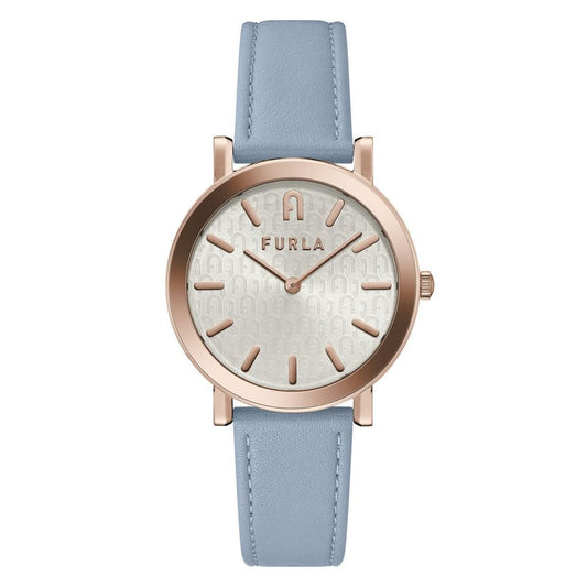 Blue Leather Dress Watch