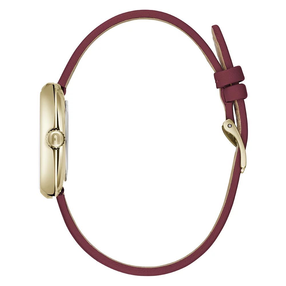 Red Leather Dress Watch