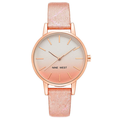 Multicolor Leather Dress Watch