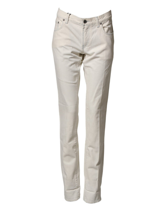 White Cotton Skinny Denim Trouser Men Jeans