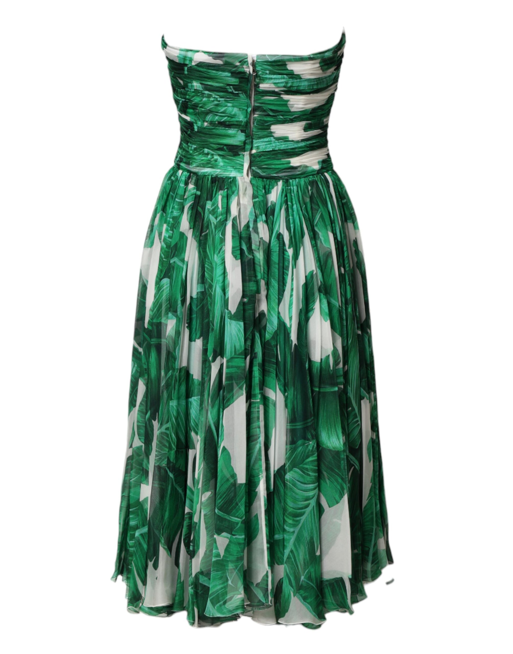 Green Pineapple Embellished BananaLeaf Dress