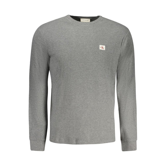 Gray Cotton Men Sweater